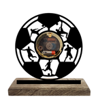 Football Black Table Clock