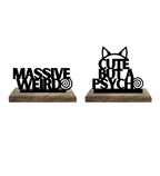 Eccentric & Adorable Psycho-Chic Set of 2 Table Décor