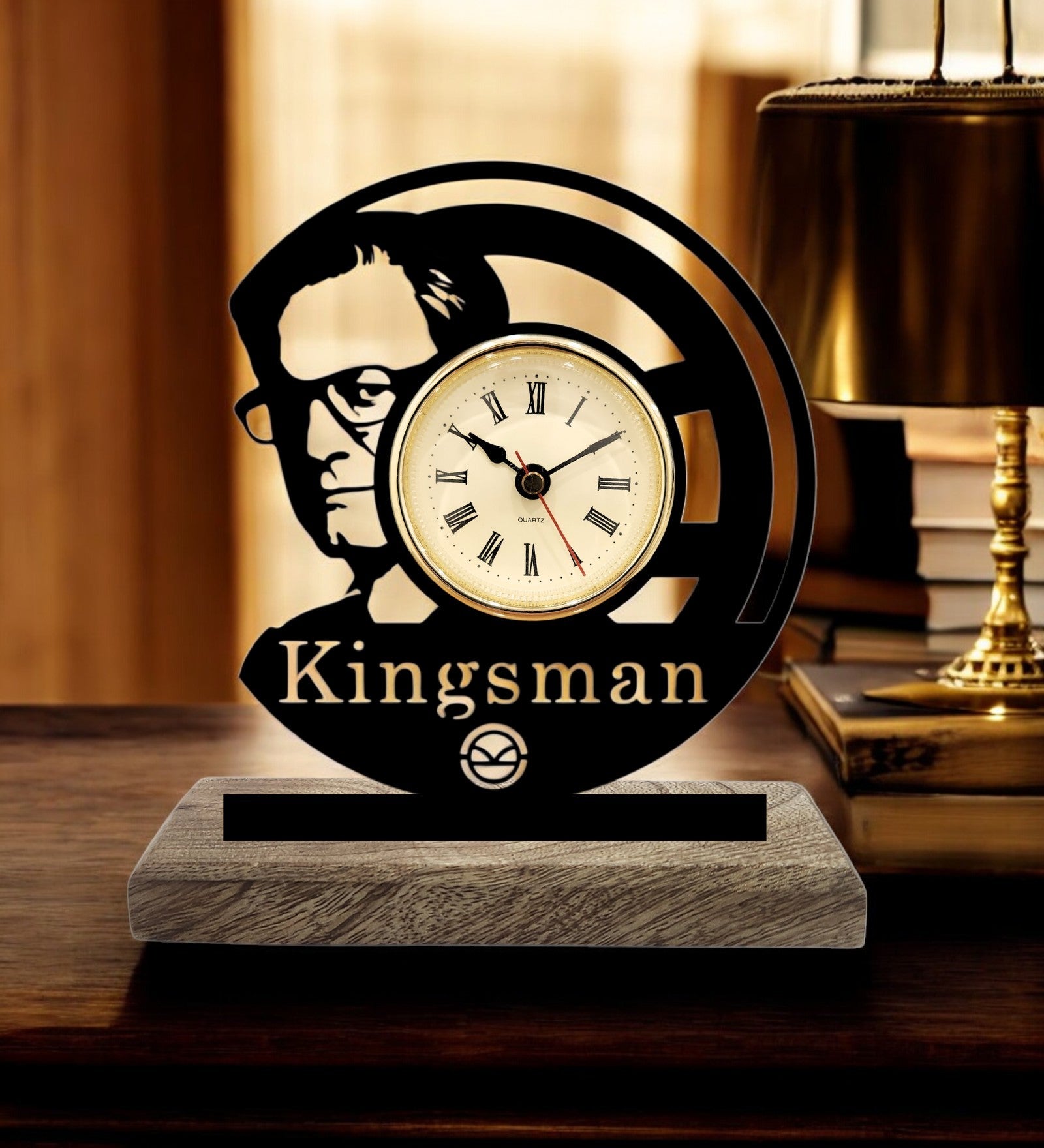 Kingsman Black Table Clock