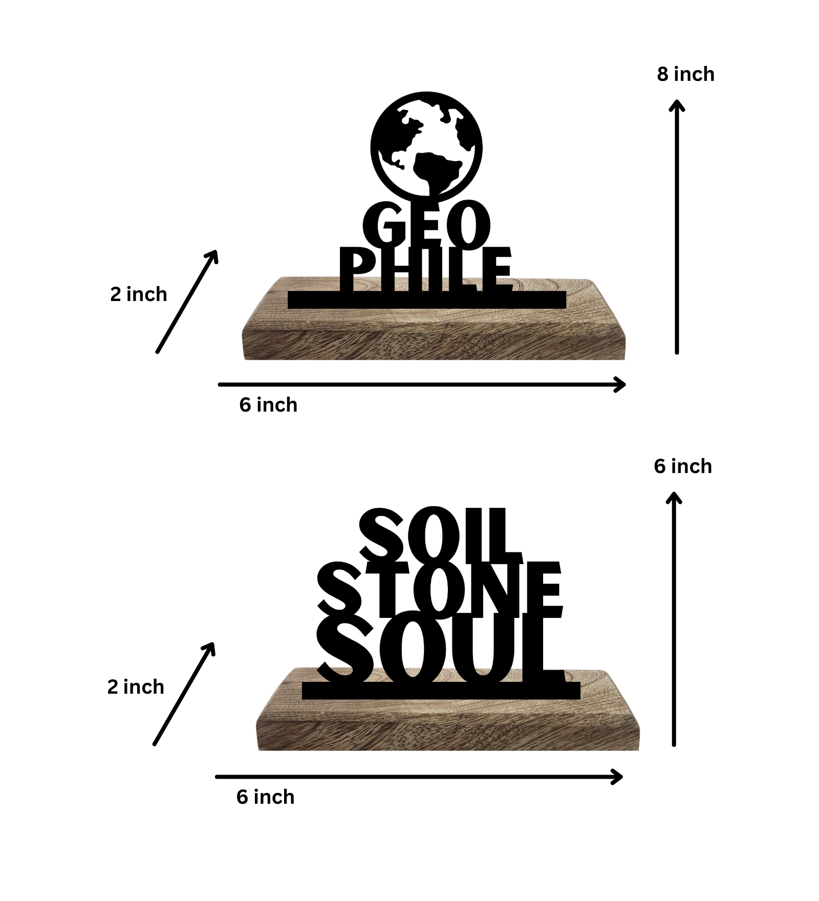 Geophile Set of 2 Table Décor