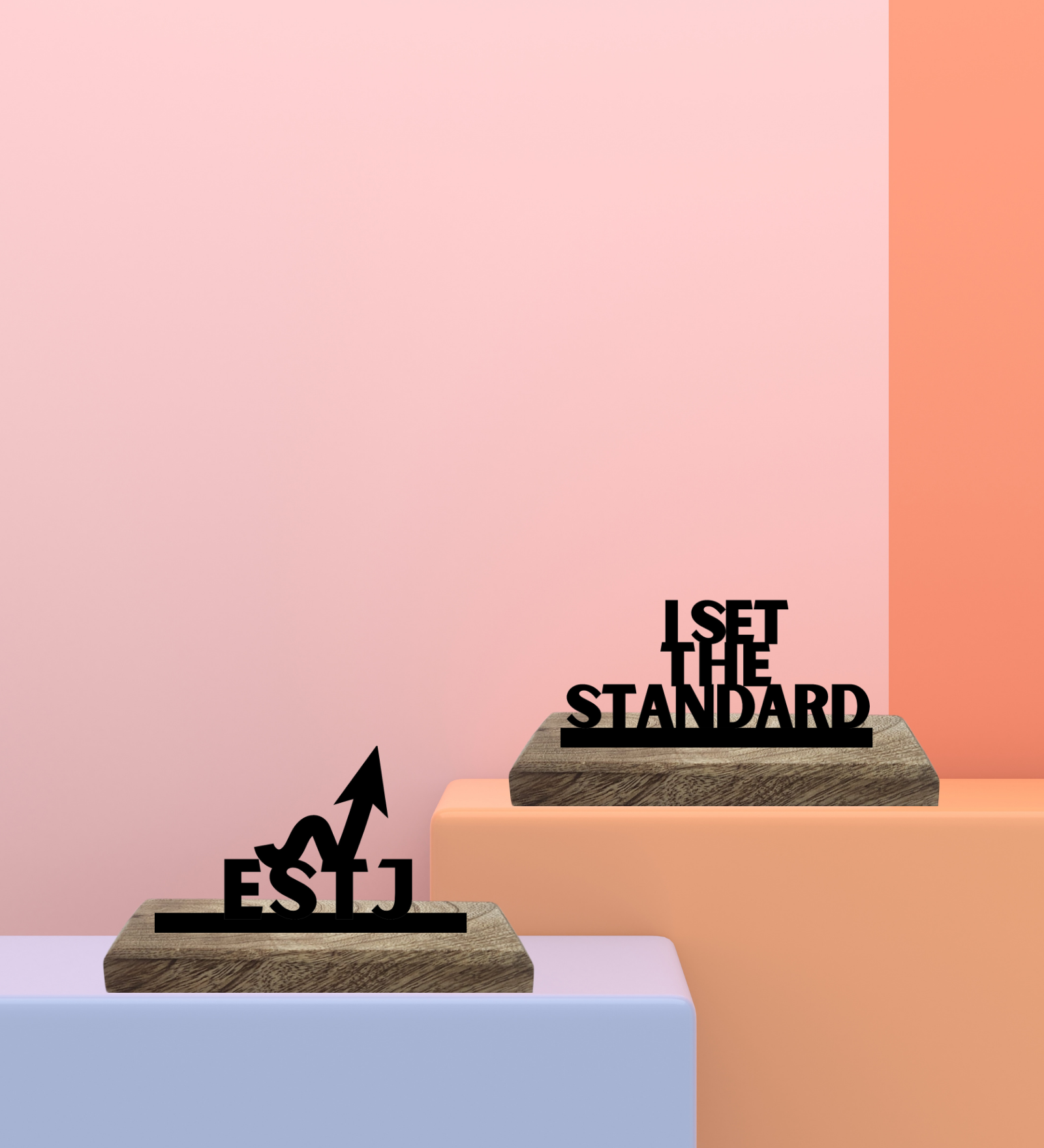 ESTJ Myers Briggs Set of 2 Table Décor