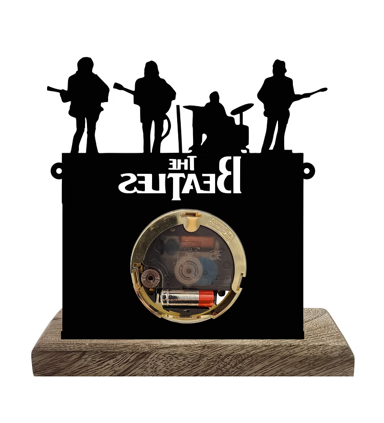 The Beatles Black Table Clock