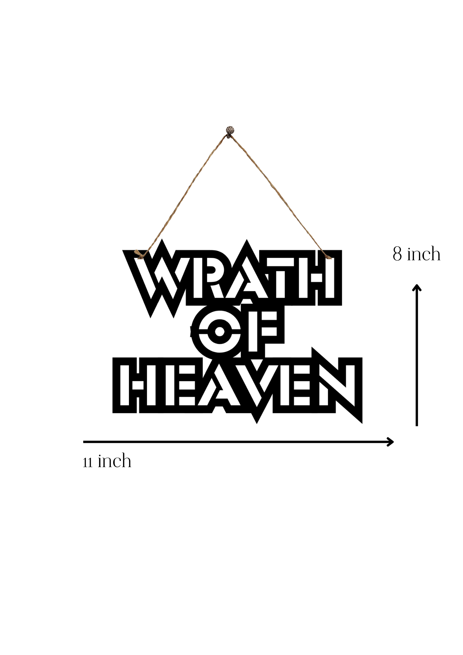 Wrath of Heaven Metal Hanging