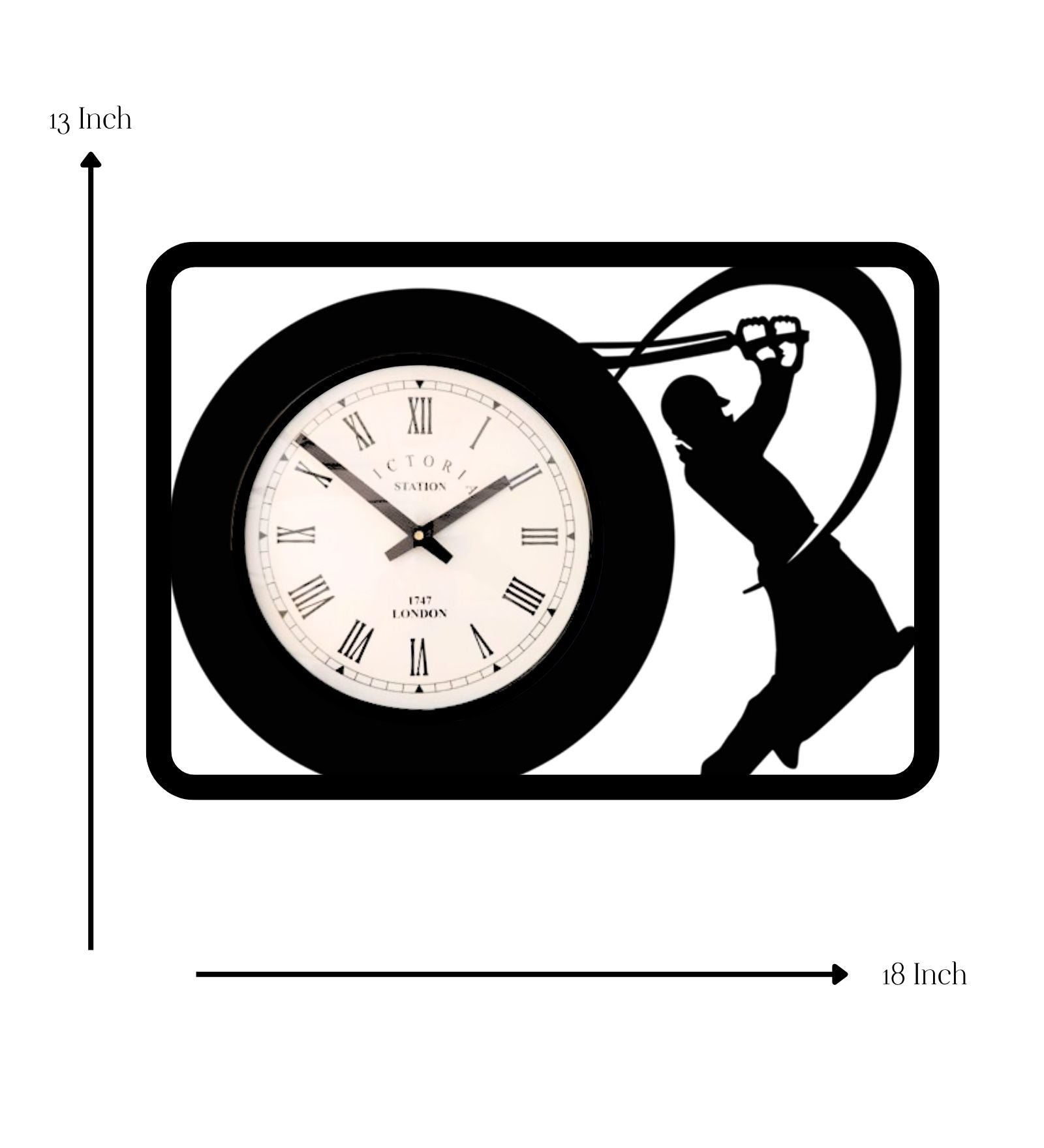 Cricketer Wall Clock