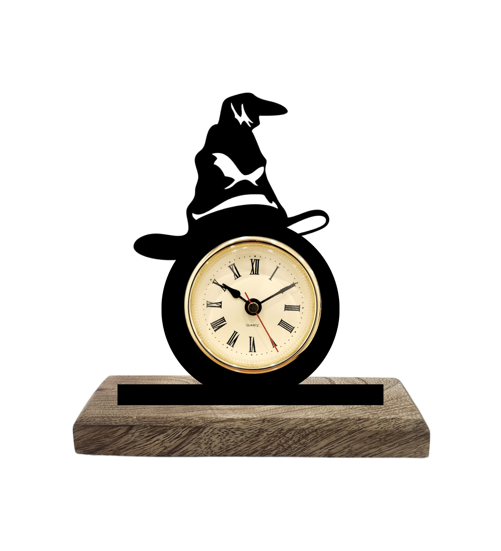 Sorting Hat Harry Potter Black Table Clock