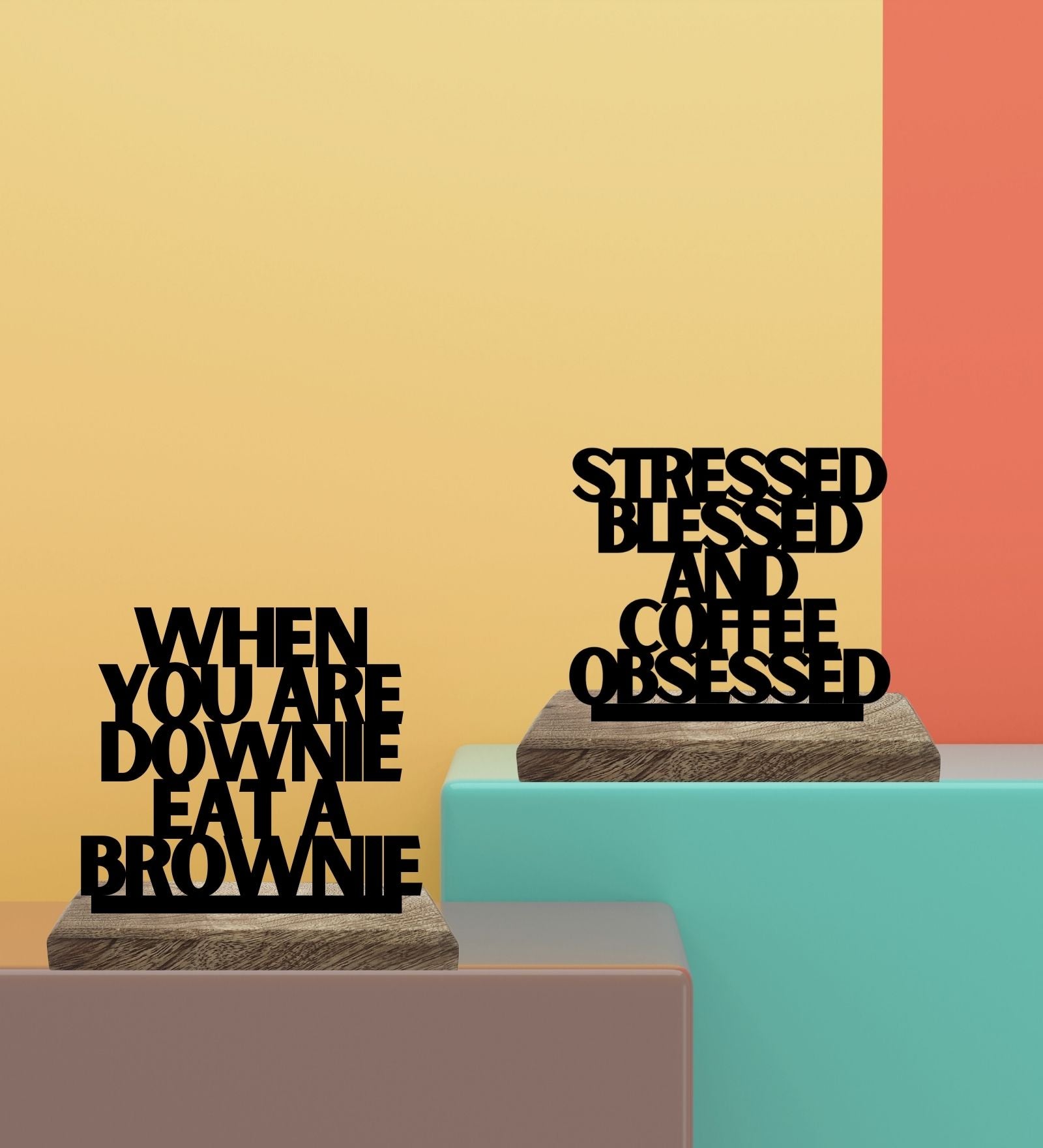 Caffeinated Comfort Set of 2 Table Décor