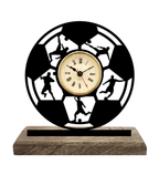Football Black Table Clock