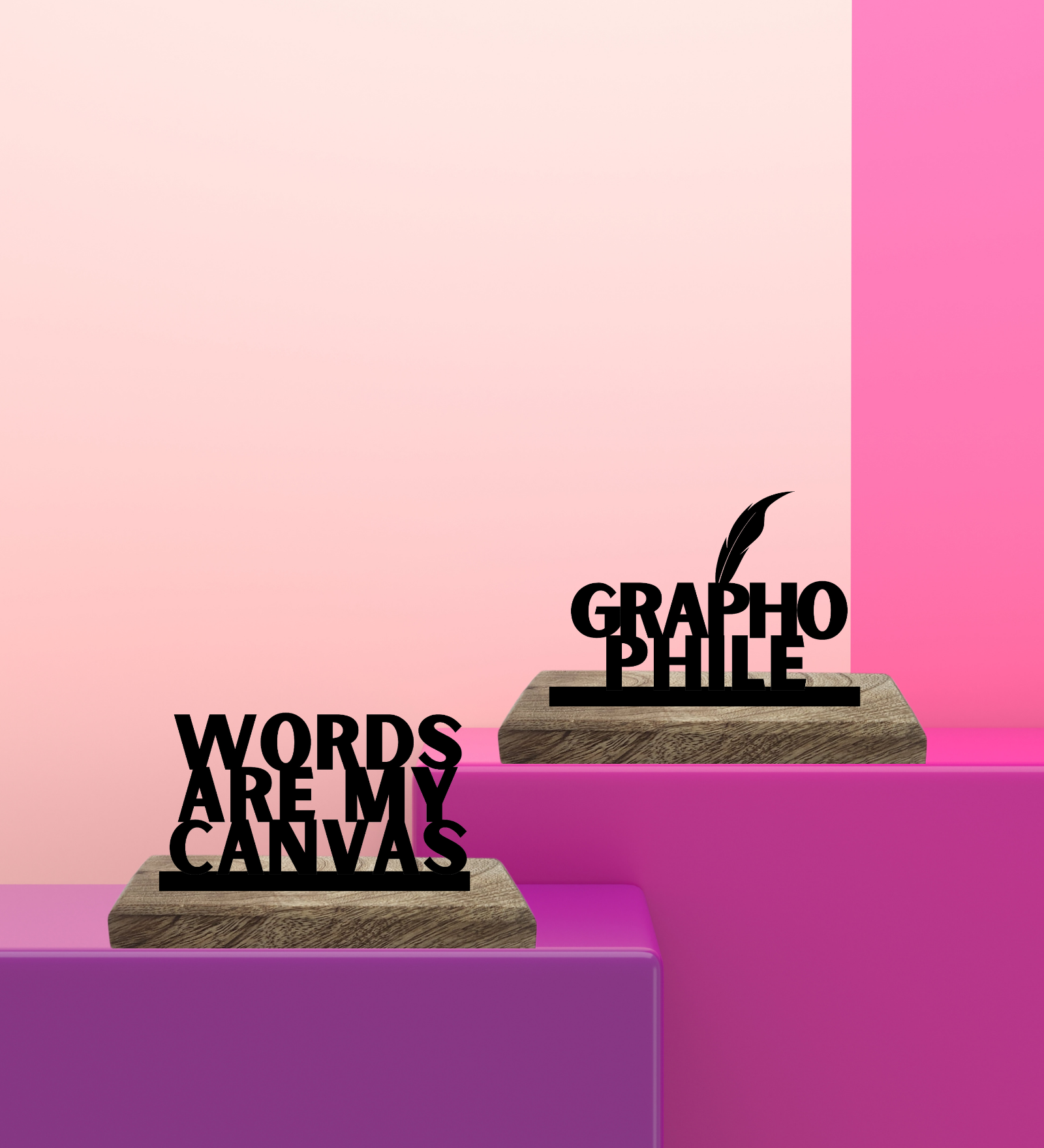 Graphophile Set of 2 Table Décor