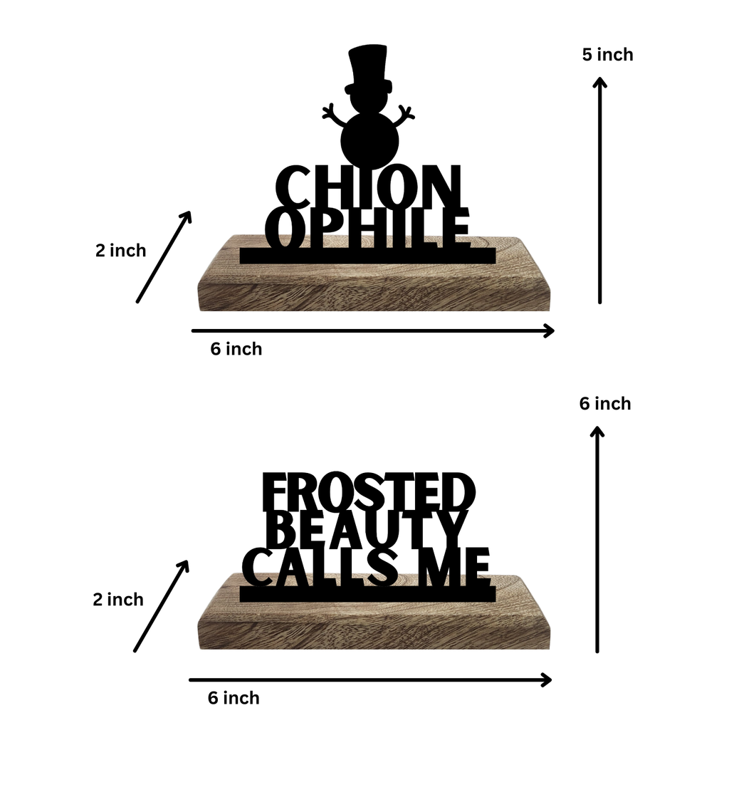 Chionophile Set of 2 Table Décor