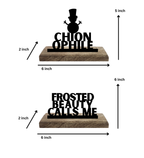 Chionophile Set of 2 Table Décor