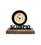 Scorpio Sun Sign Black Table Clock