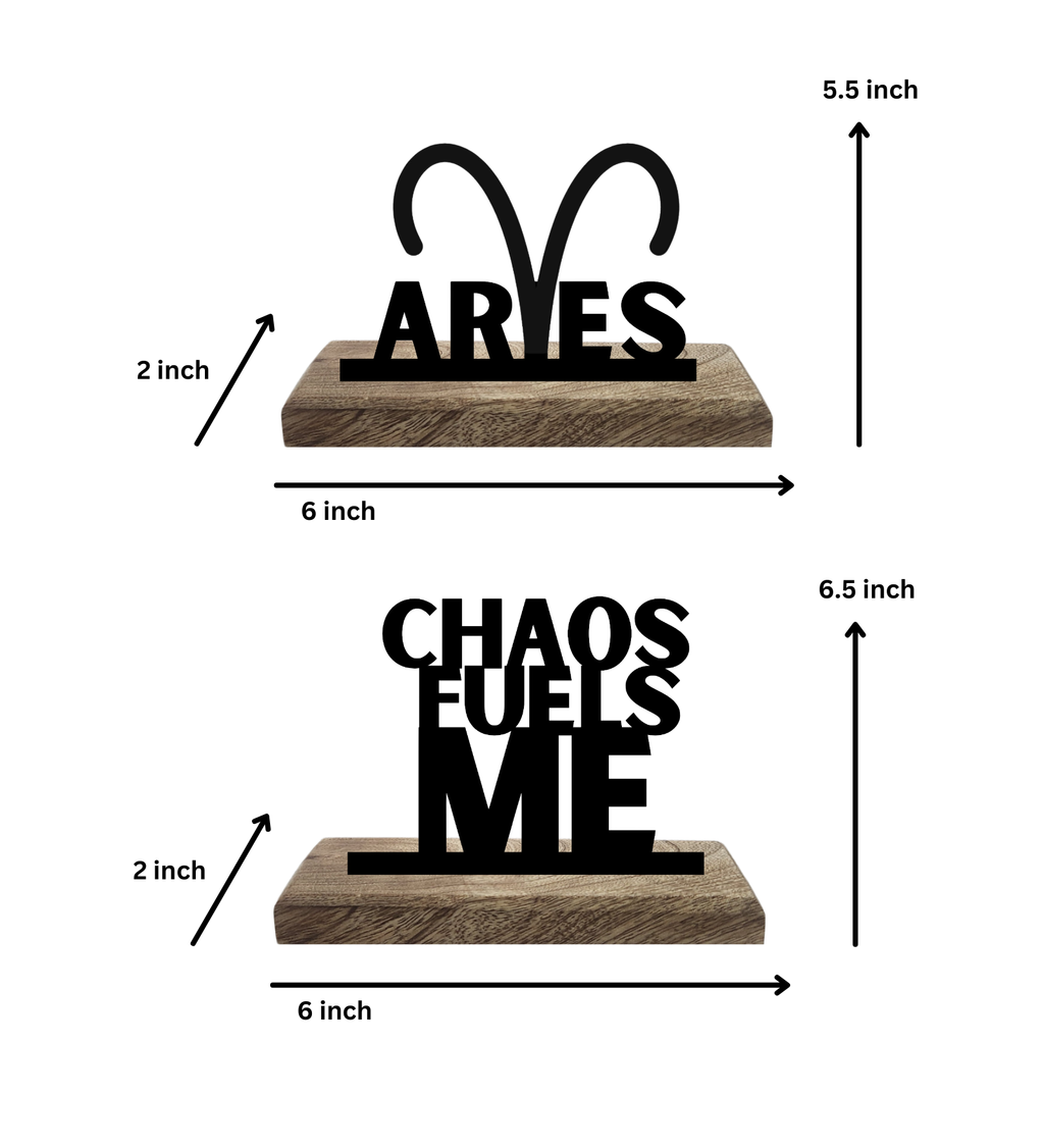 Aries Sun Sign Set of 2 Table Décor