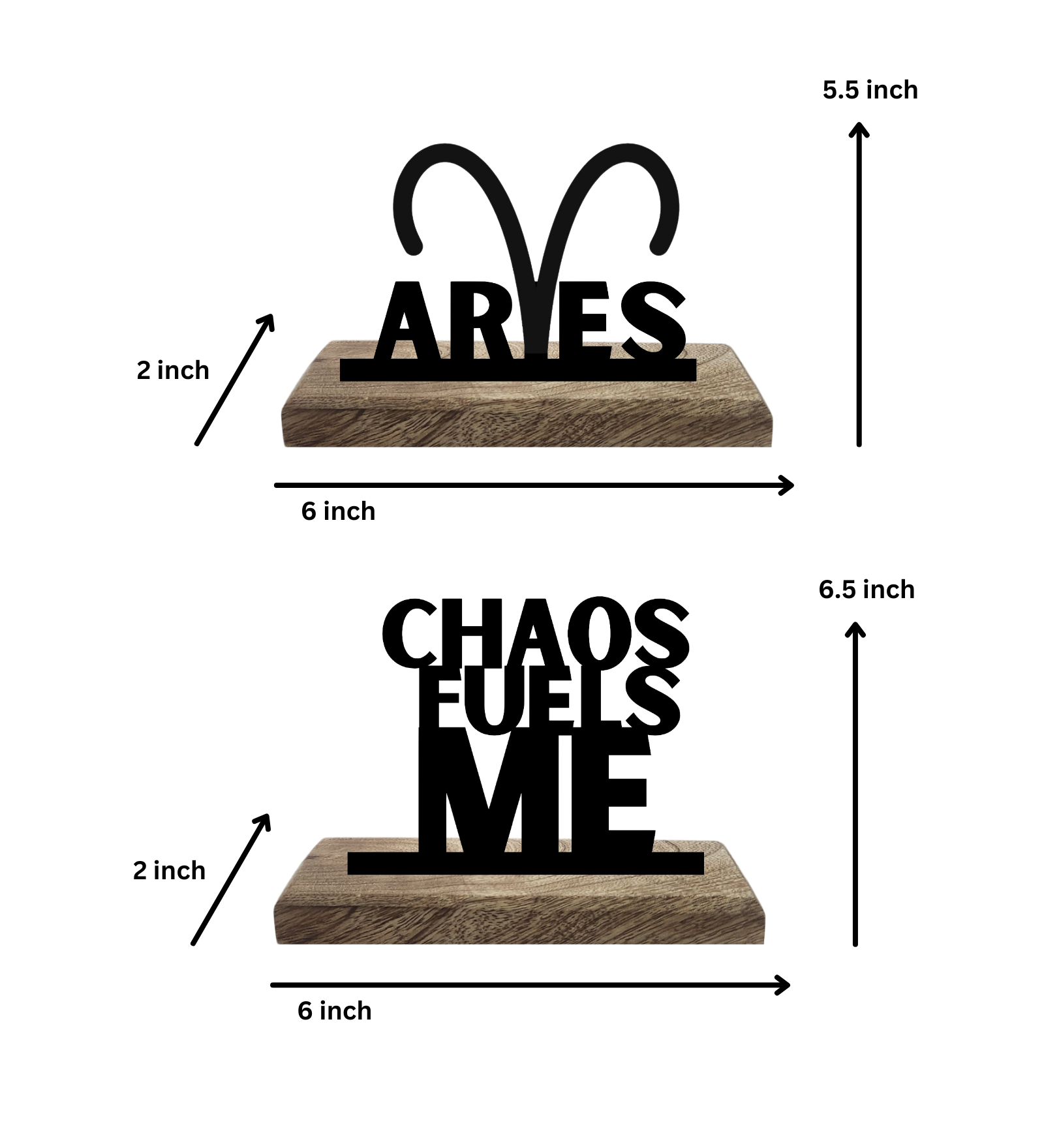 Aries Sun Sign Set of 2 Table Décor