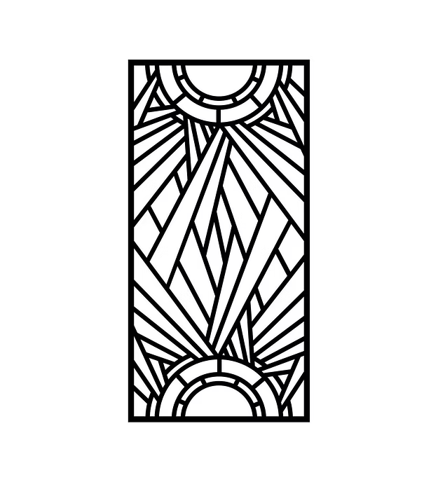 Rectangular Creative Pattern Panel
