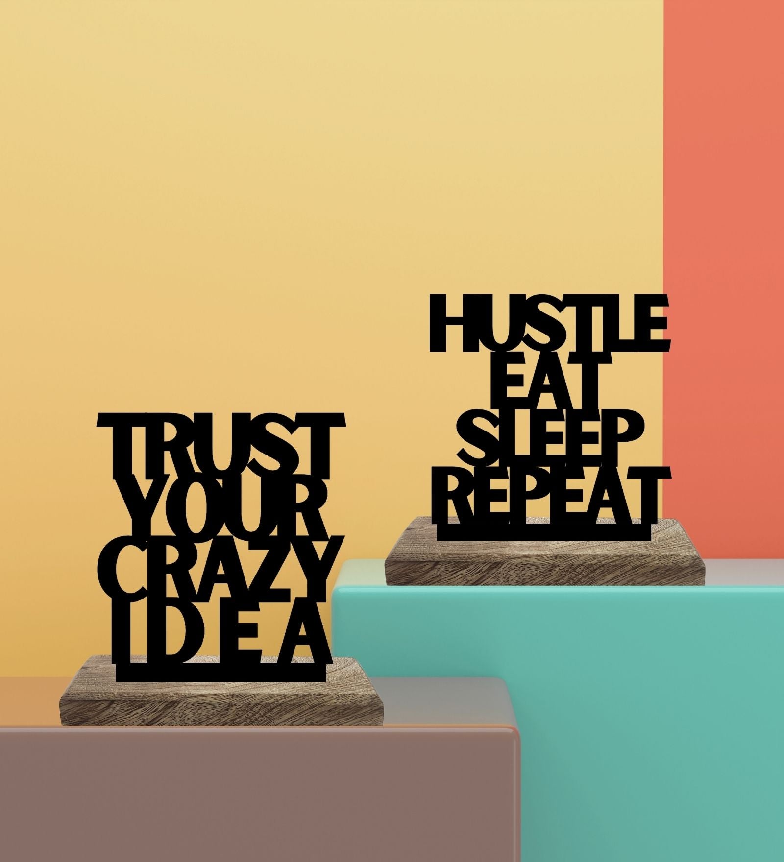 Crazy Hustle Momentum Set of 2 Table Décor