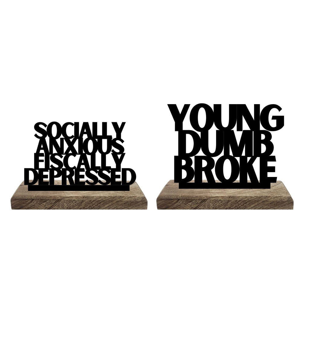 Youthful Dilemmas Set of 2 Table Décor