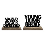 Youthful Dilemmas Set of 2 Table Décor