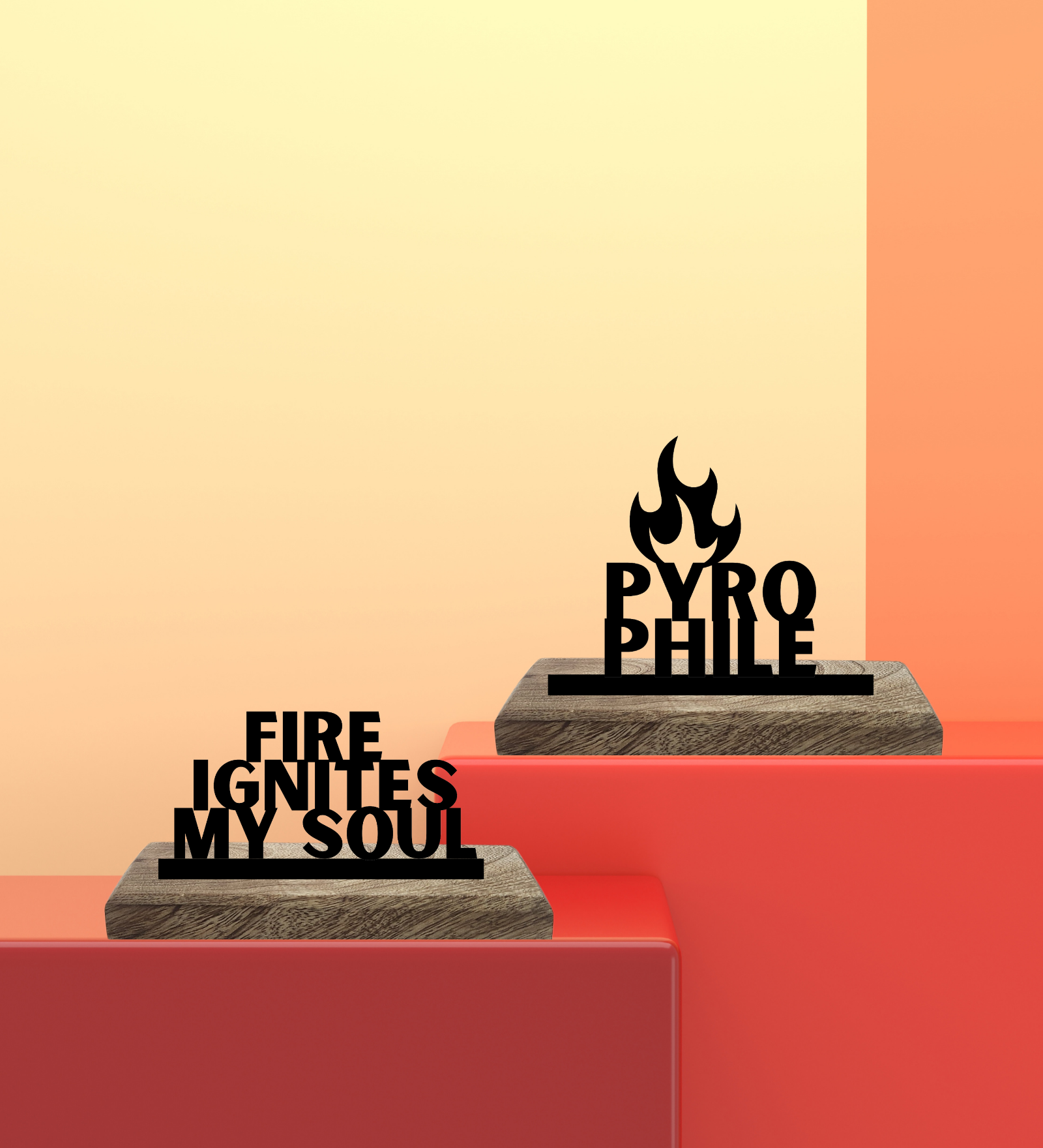 Pyrophile Set of 2 Table Décor