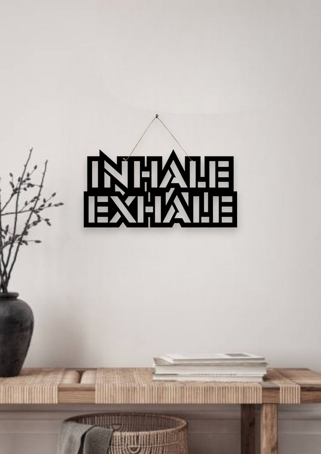 Inhale Exhale Metal Hanging