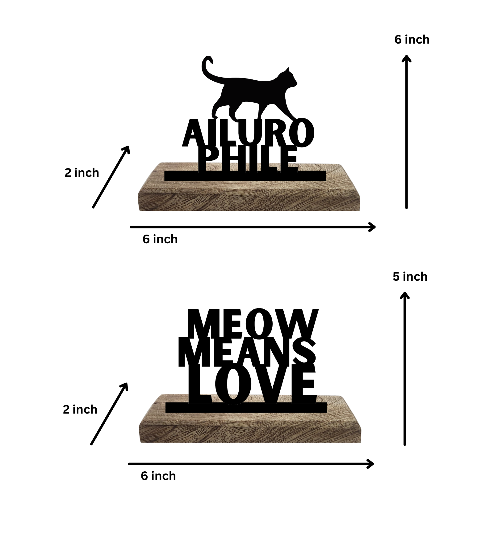 Ailurophile Set of 2 Table Décor