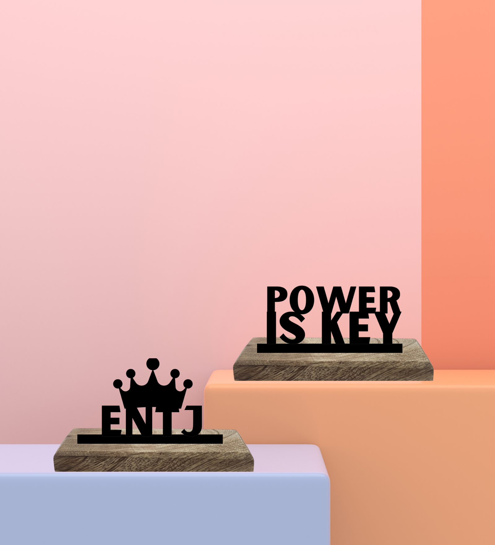 ENTJ Myers Briggs Set of 2 Table Décor