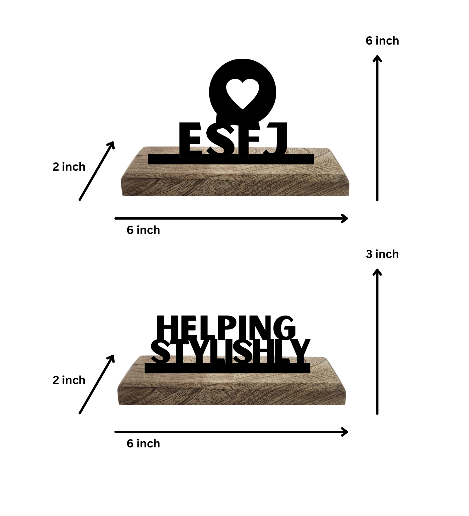 ESFJ Myers Briggs Set of 2 Table Décor