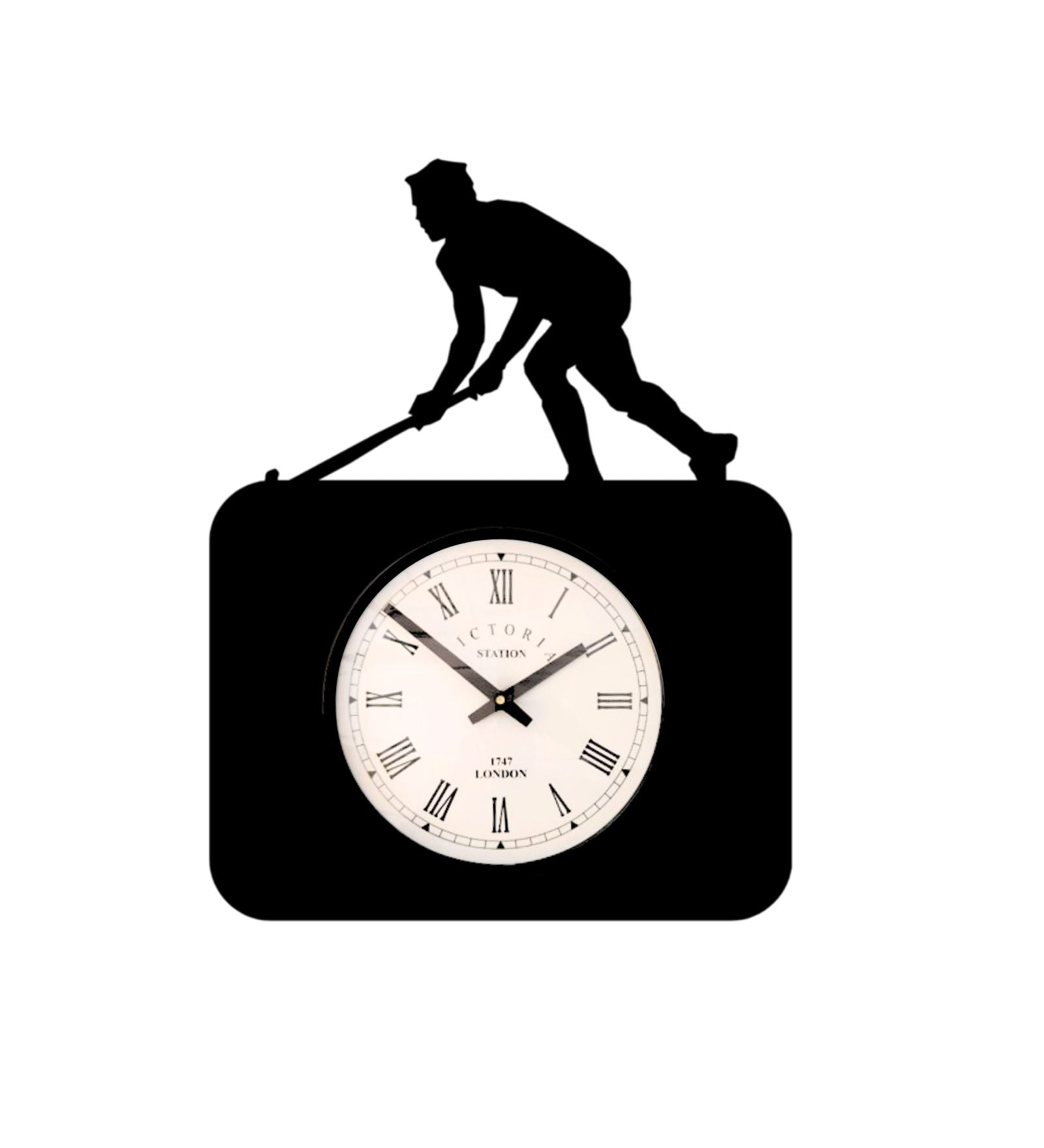 Hockey Player Wall Clock