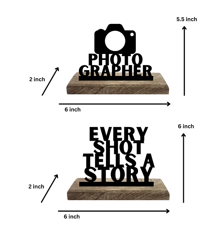 Photographer Set of 2 Table Décor