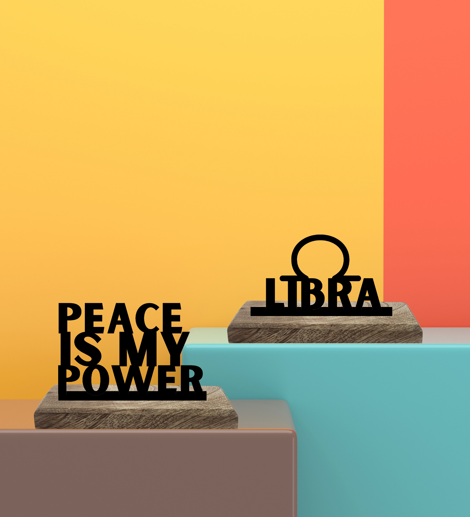 Libra Sun Sign Set of 2 Table Décor