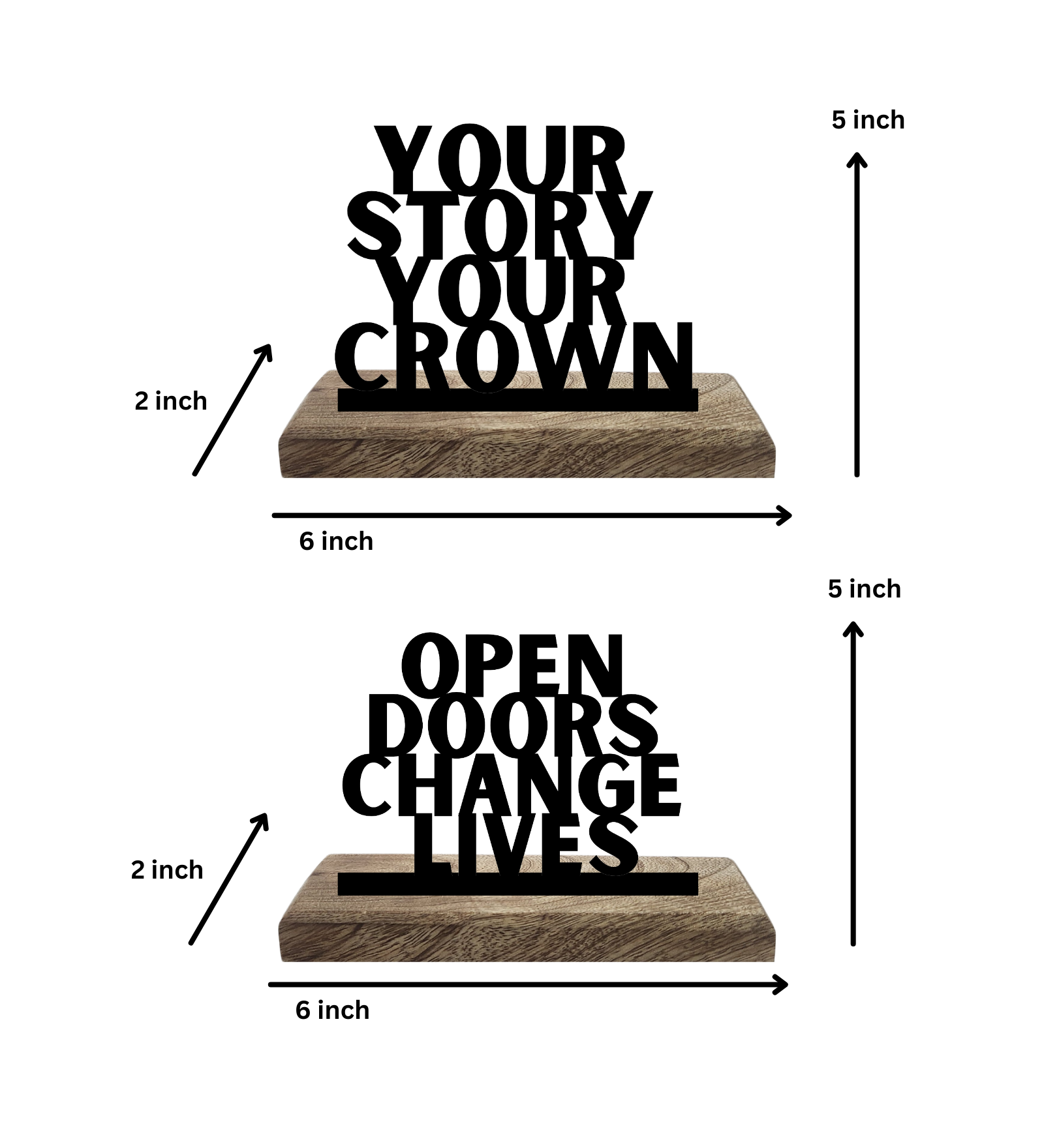 Reign and Rise Set of 2 Table Décor