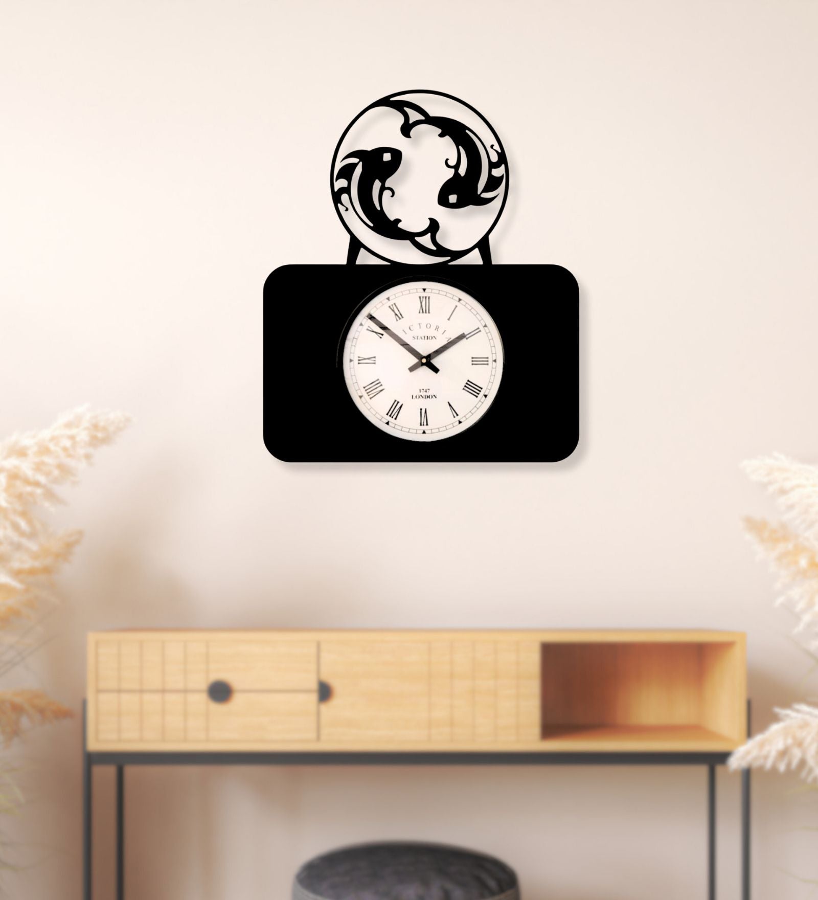Pisces Zodiac Wall Clock