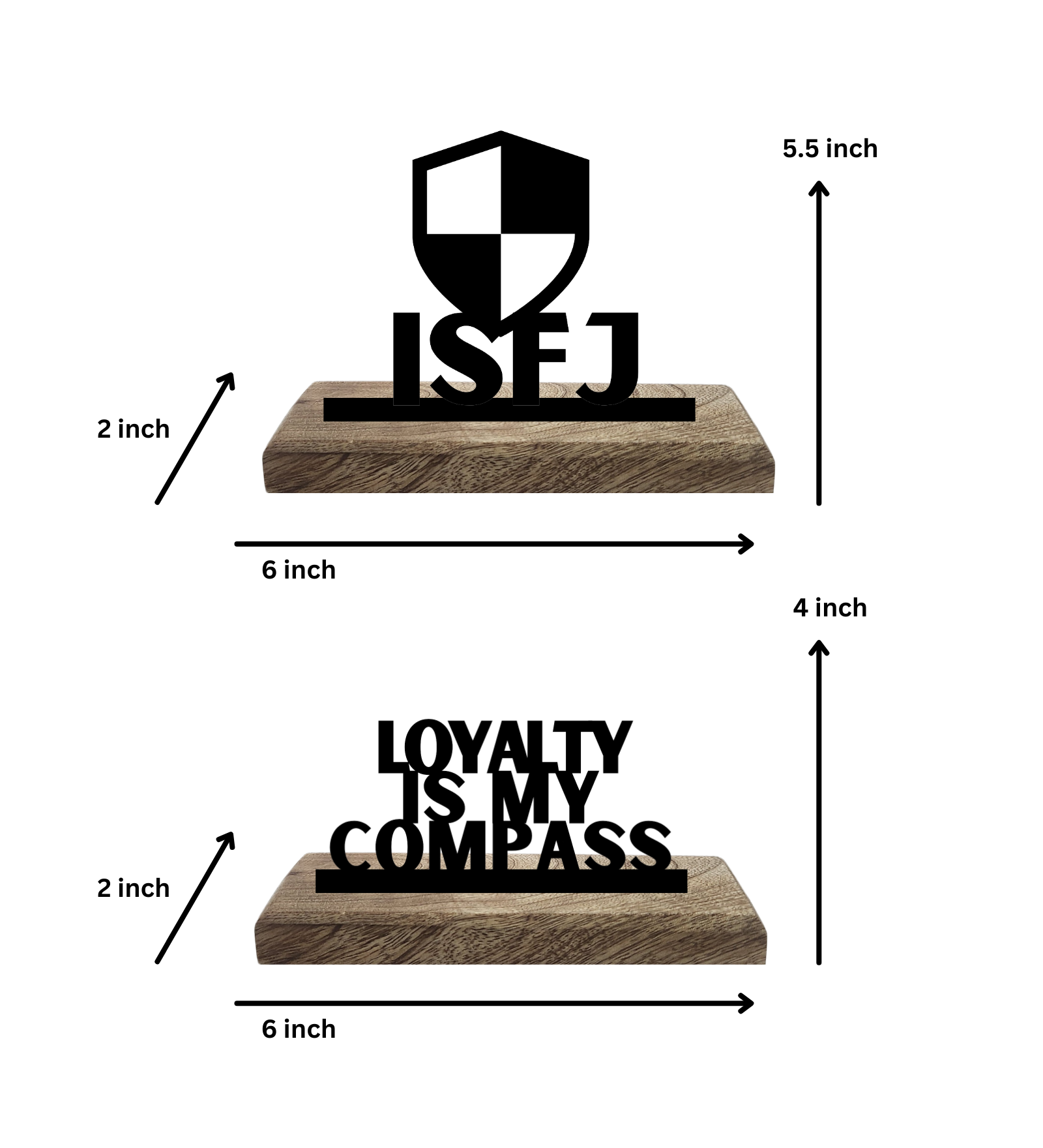 ISFJ Myers Briggs Set of 2 Table Décor
