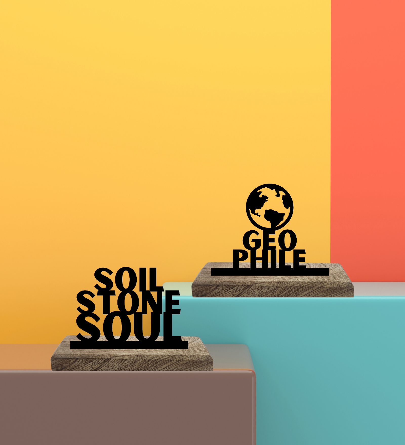 Geophile Set of 2 Table Décor