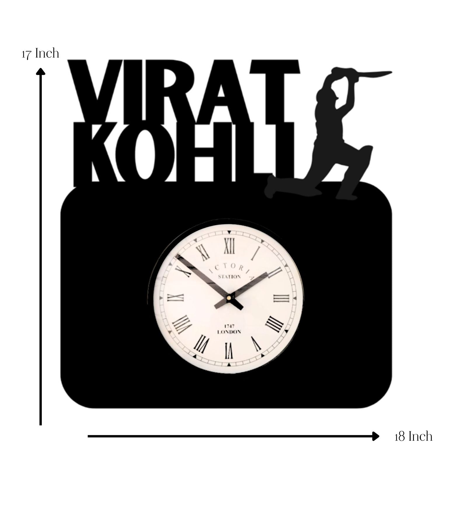 Virat Kohli Cricket Wall Clock