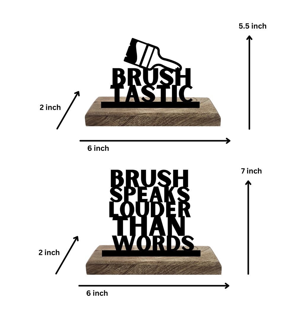 Brush-tastic Set of 2 Table Décor