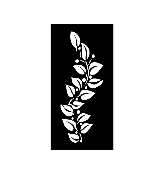 Rectangular Creative Leaves Pattern Panel