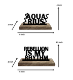 Aquarius Sun Sign Set of 2 Table Décor