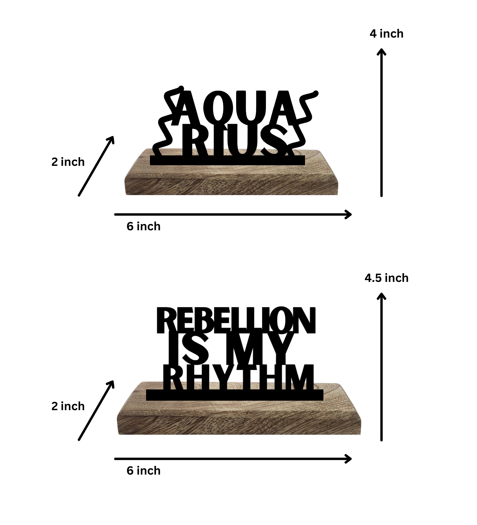 Aquarius Sun Sign Set of 2 Table Décor