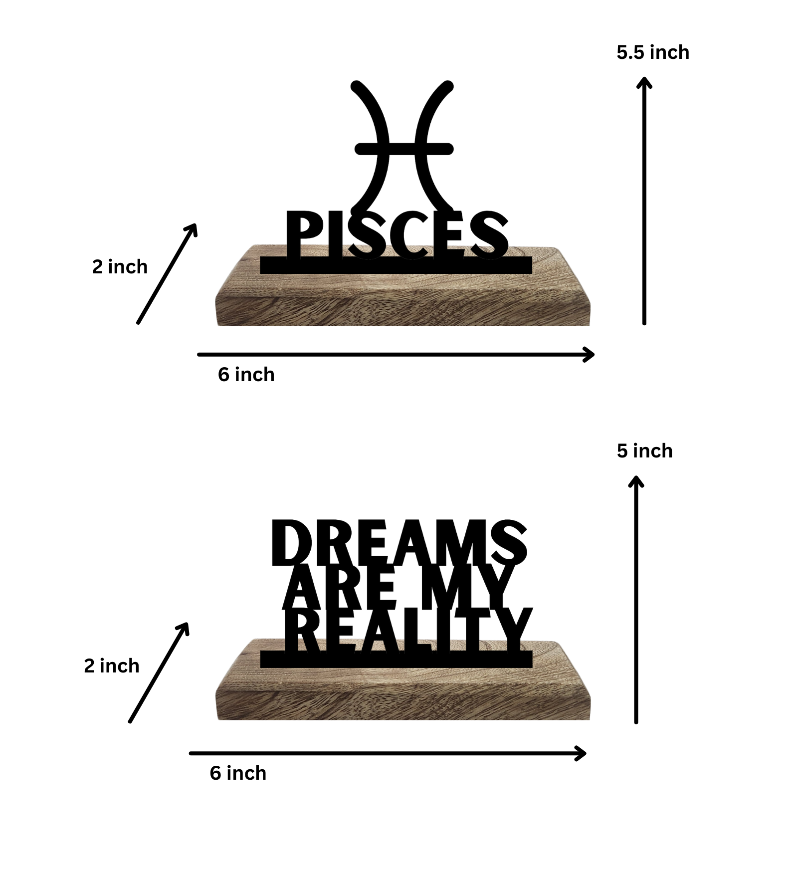 Pisces Sun Sign Set of 2 Table Décor