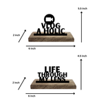 Vlog-a-holic Set of 2 Table Décor