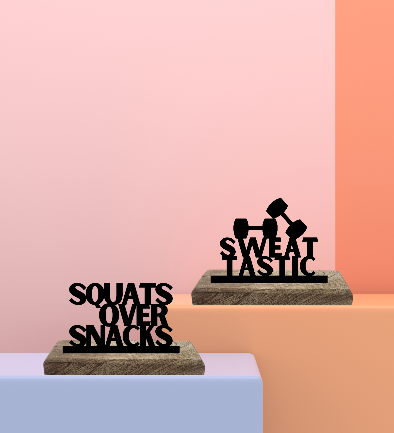 Sweat-tastic Set of 2 Table Décor