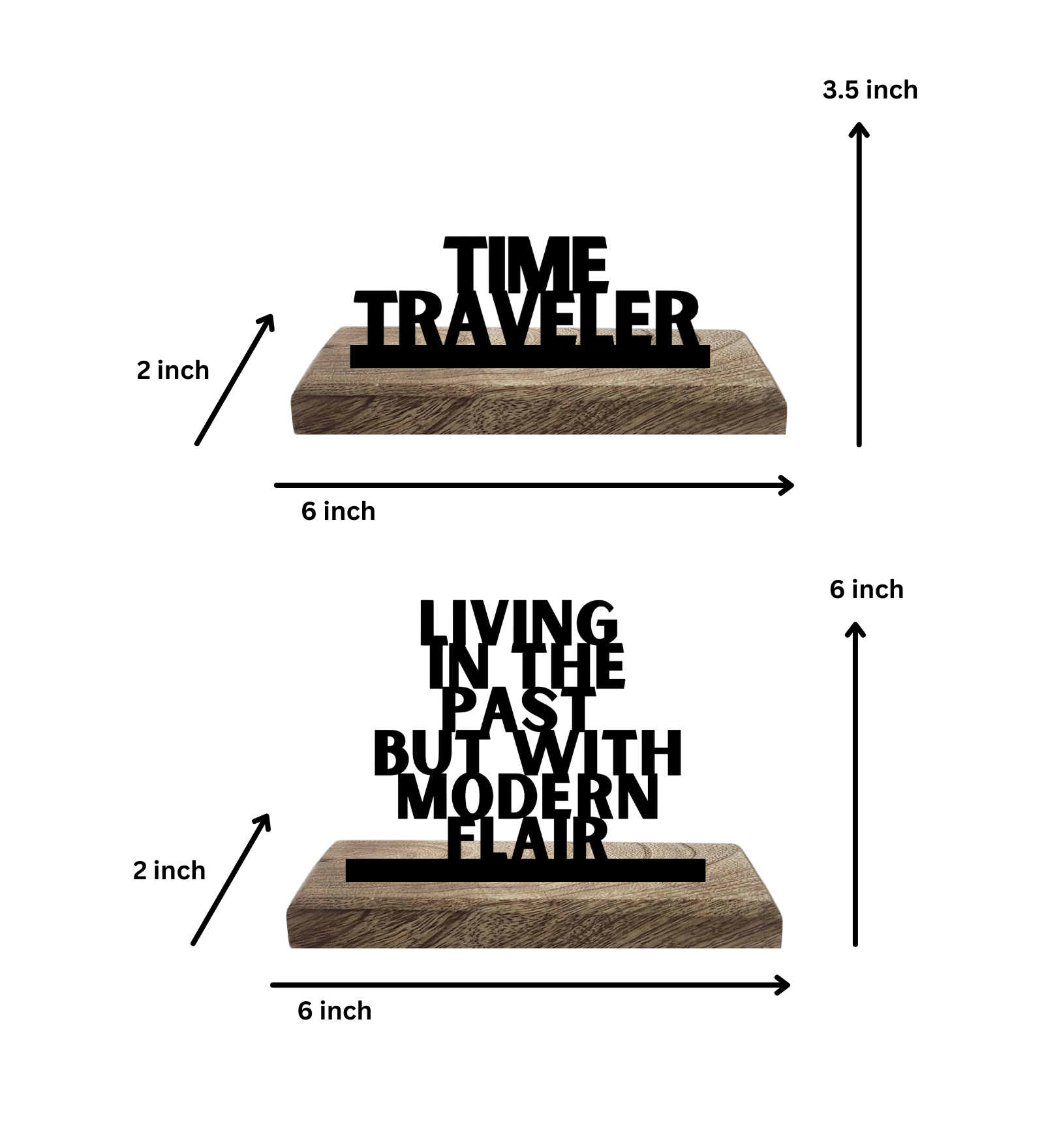 Time Traveler Set of 2 Table Décor