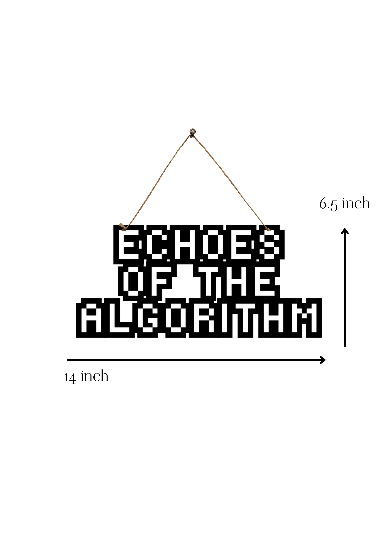 Echoes of The Algorithm Metal Hanging