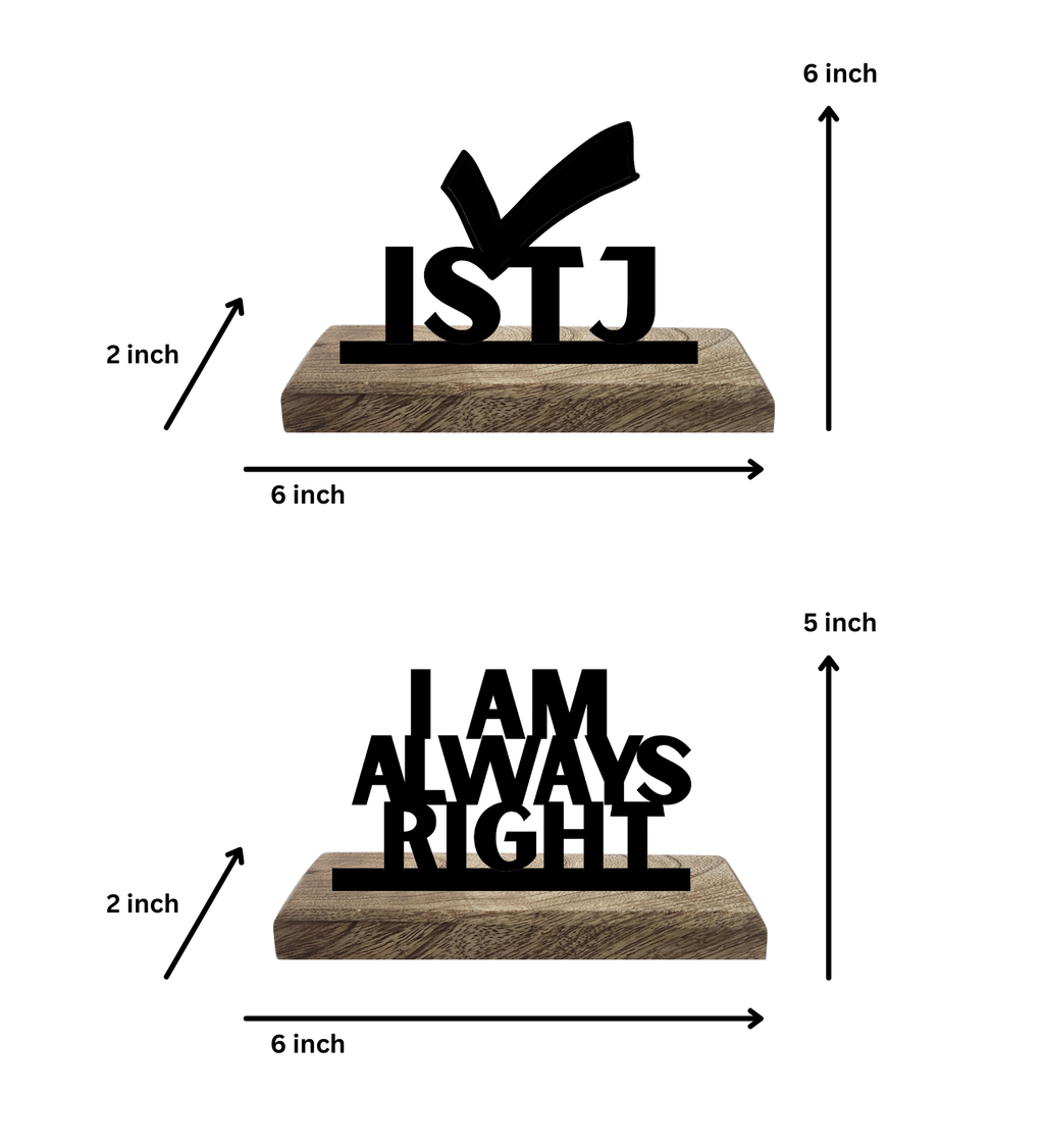 ISTJ Myers Briggs Set of 2 Table Décor