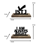 ISTJ Myers Briggs Set of 2 Table Décor
