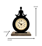 Meditation Black Table Clock
