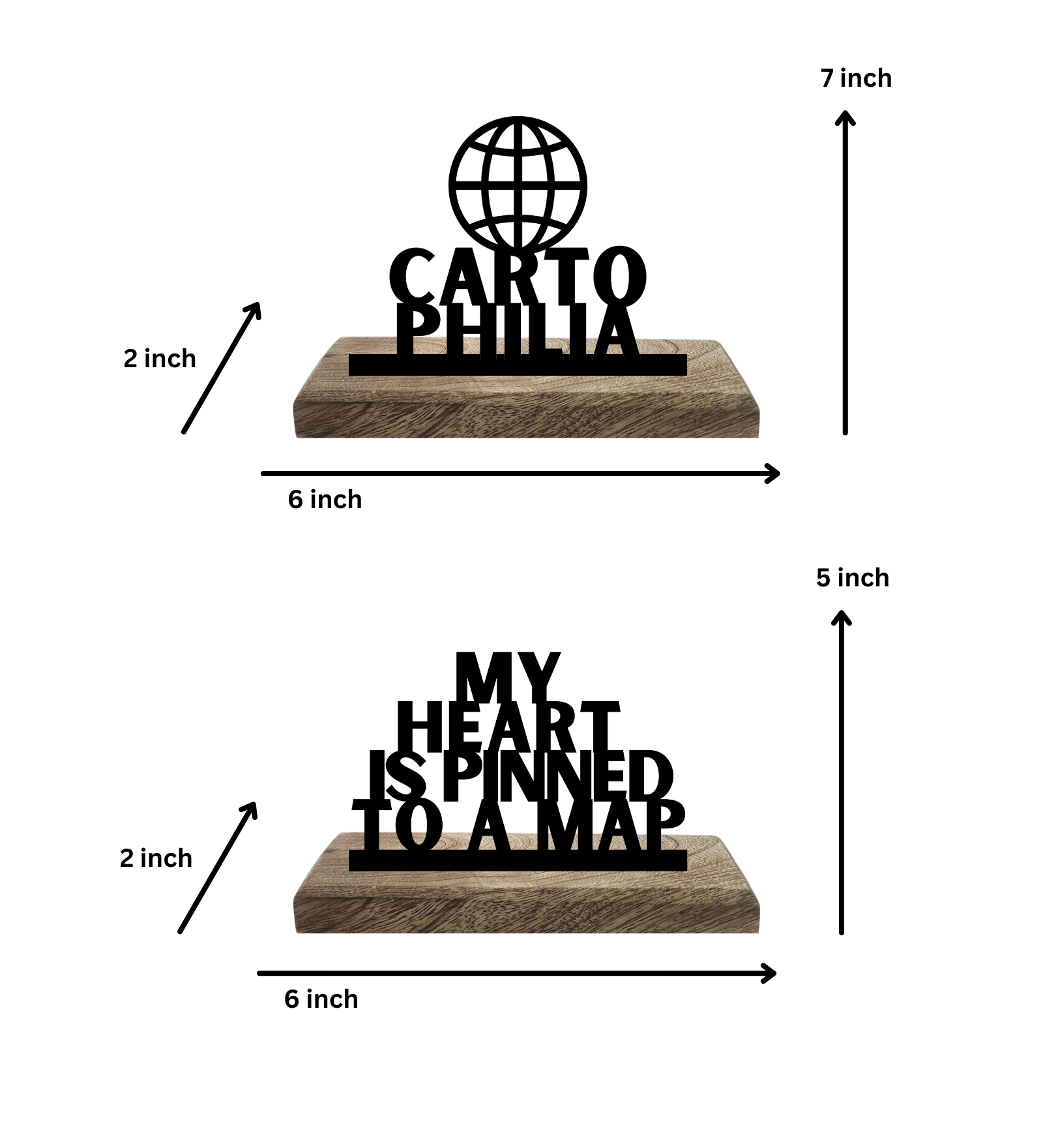 Cartophile Set of 2 Table Décor