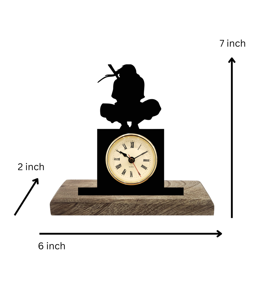 Itachi Naruto Black Table Clock