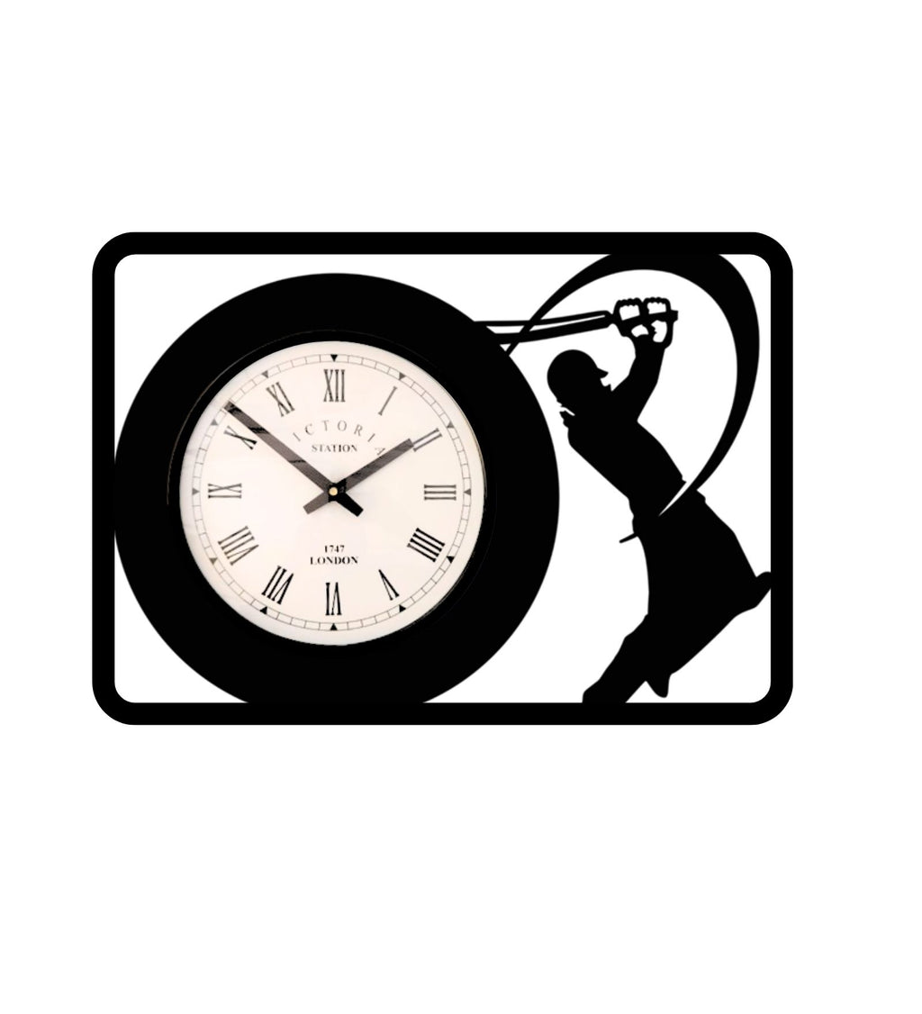 Cricketer Wall Clock