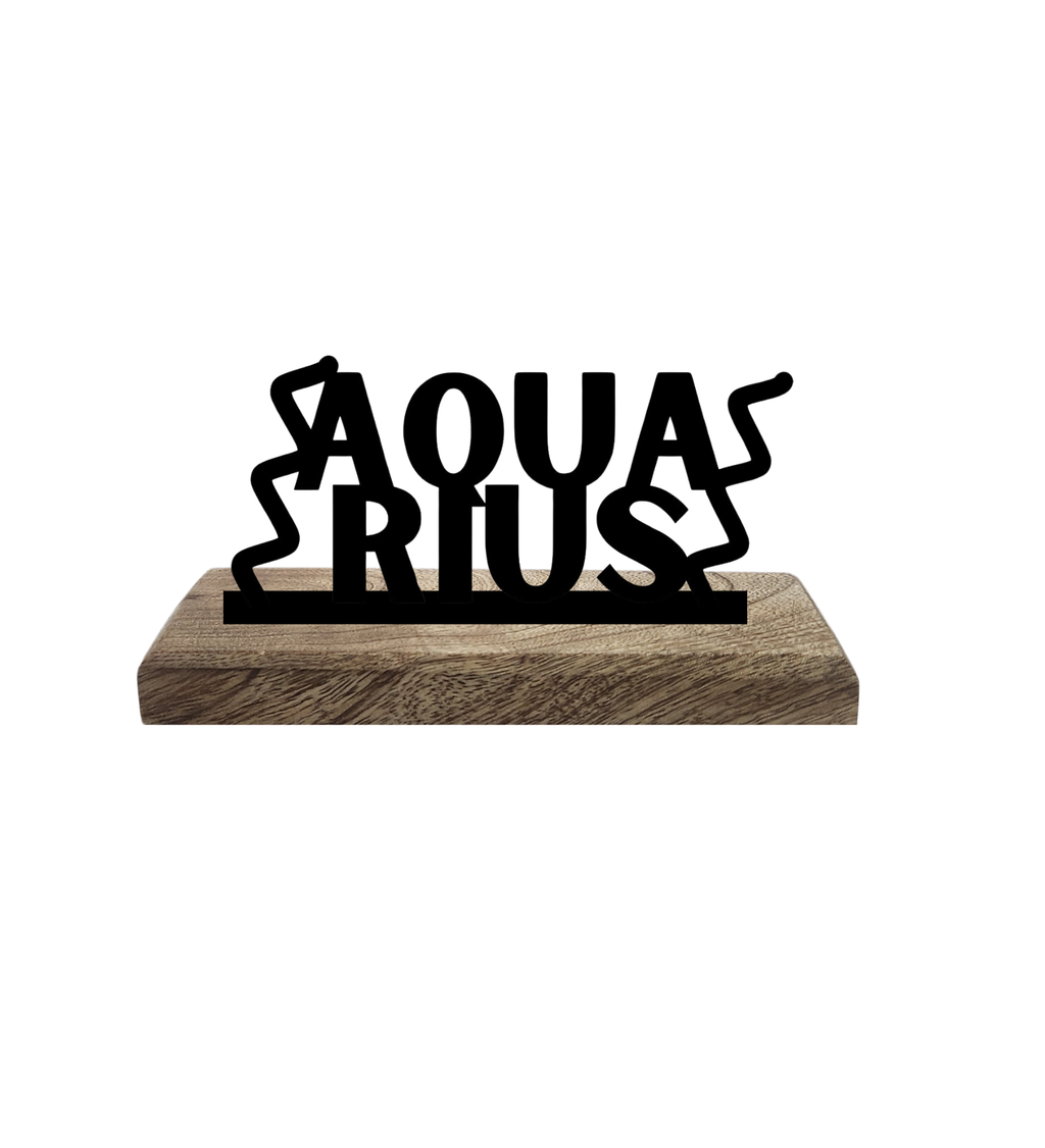 Aquarius Sun Sign Set of 2 Table Décor